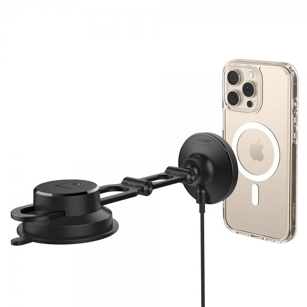 Spigen MagSafe Mobilholder til bil med Trådløs Lading OneTap Pro 4 Dashboard/Windshield