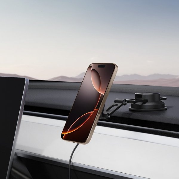 Spigen MagSafe Mobilholder til bil med Trådløs Lading OneTap Pro 4 Dashboard/Windshield