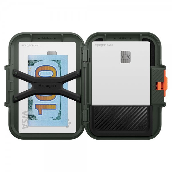 Spigen MagSafe Kortholder Lock Fit MagFit Military Green