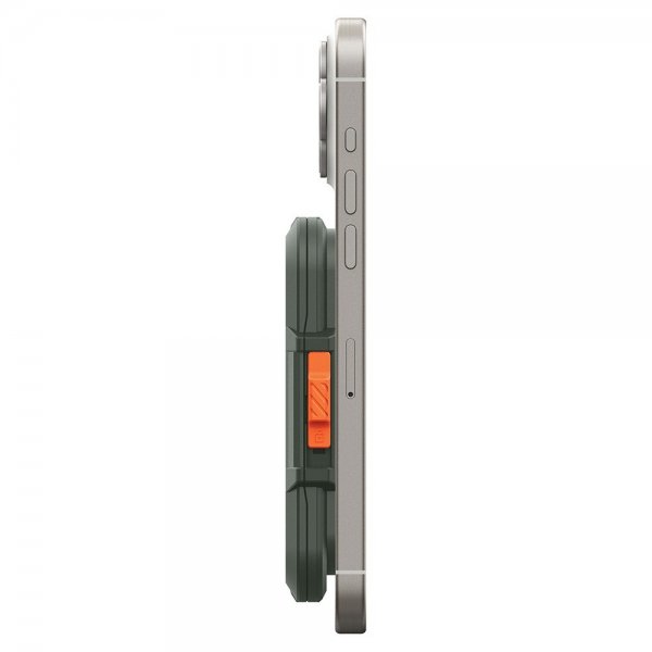 Spigen MagSafe Kortholder Lock Fit MagFit Military Green
