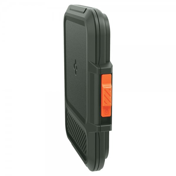 Spigen MagSafe Kortholder Lock Fit MagFit Military Green