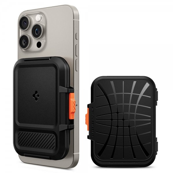 Spigen MagSafe Kortholder Lock Fit MagFit Svart