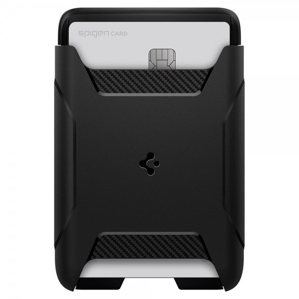 Spigen MagSafe Kortholder Rugged Armor 3 Cards MagFit Svart