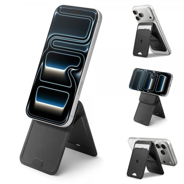 Spigen MagSafe Kortholder Slim Fold MagFit Tripod S314-3 Svart