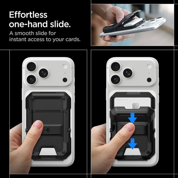 Spigen MagSafe Kortholder Tough Armor Pro MagFit Svart