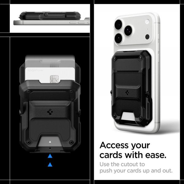 Spigen MagSafe Kortholder Tough Armor Pro MagFit Svart