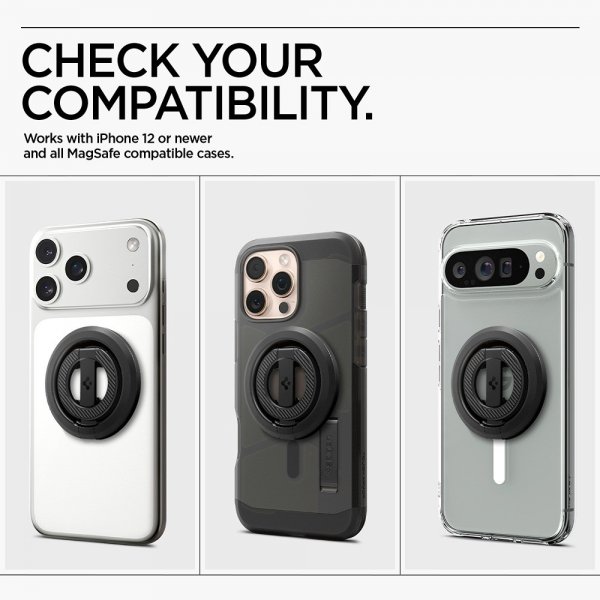 Spigen MagSafe O-Mag Telefonholder med Stativ Mag Fit Svart