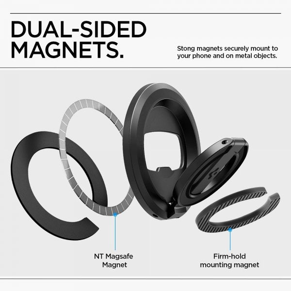 Spigen MagSafe O-Mag Telefonholder med Stativ Mag Fit Svart