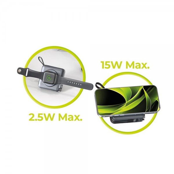 Mobile Origin Powerbank Travel Lightning/USB-C MagSafe/Watch Grå