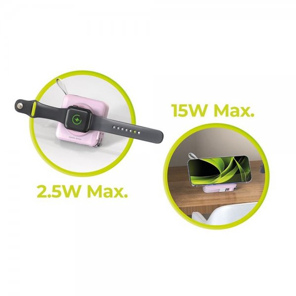 Mobile Origin Powerbank Travel Lightning/USB-C MagSafe/Watch Rosa