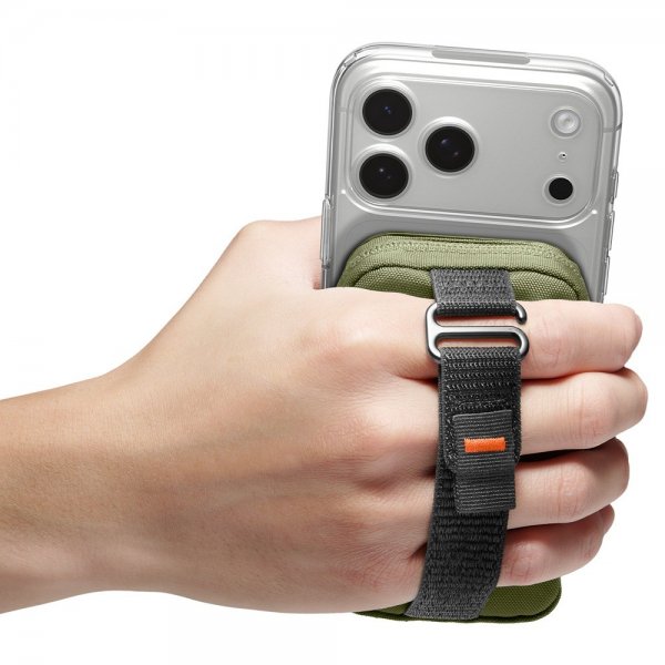 Spigen MagSafe Veske Portable Organizer Pouch Snap Zip MagFit Olive Green