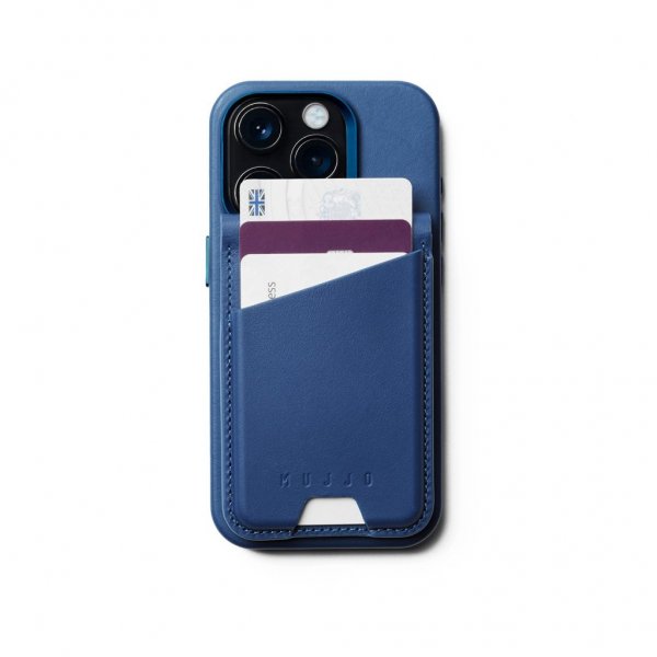 Mujjo Kortholder MagSafe Wallet Stand Monaco Blue