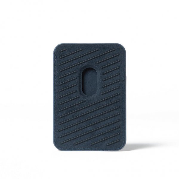 Mujjo Kortholder Full Leather Magnetic Wallet Steel Blue