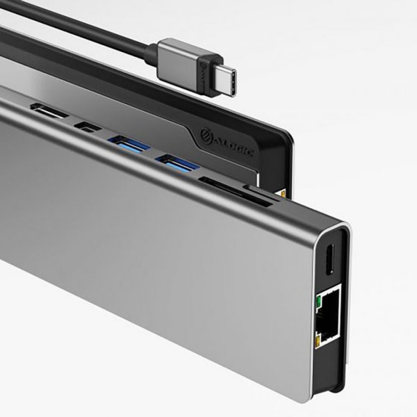 ALOGIC Ultra USB-C Dock PLUS V2 Minnekortleser Grå