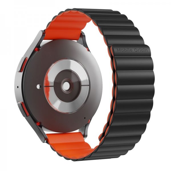 Mobile Origin Samsung Galaxy Watch 8 40/44mm/Classic 46mm Armbånd Easy Strap Svart Oransje