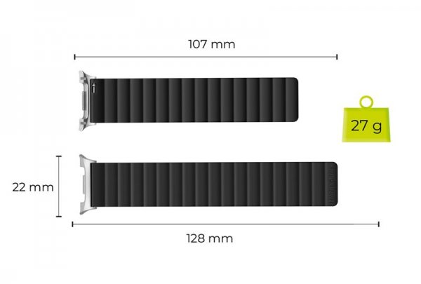 Mobile Origin Samsung Galaxy Watch 8 40/44mm/Classic 46mm Armbånd Easy Strap Svart
