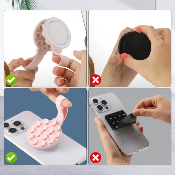 Mobilholder Sugekopp MagSafe Rosa