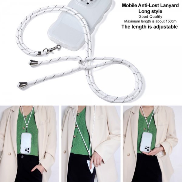 Imak Halskjede Mobil Lanyard Crossbody Strap Hvit