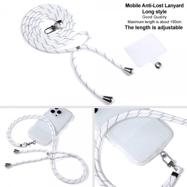 Imak Halskjede Mobil Lanyard Crossbody Strap Hvit