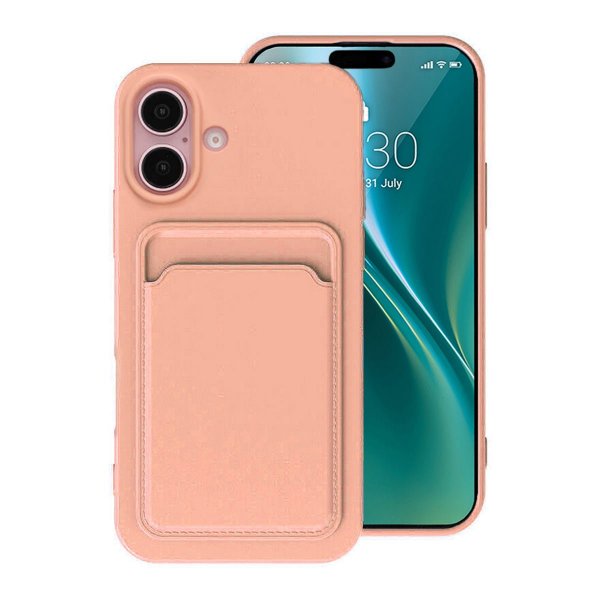 iPhone 16 Deksel Kortholder Rosa