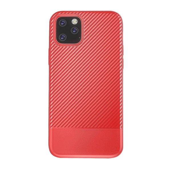 iPhone 11 Pro Max Deksel Karbonfibermønster Rød