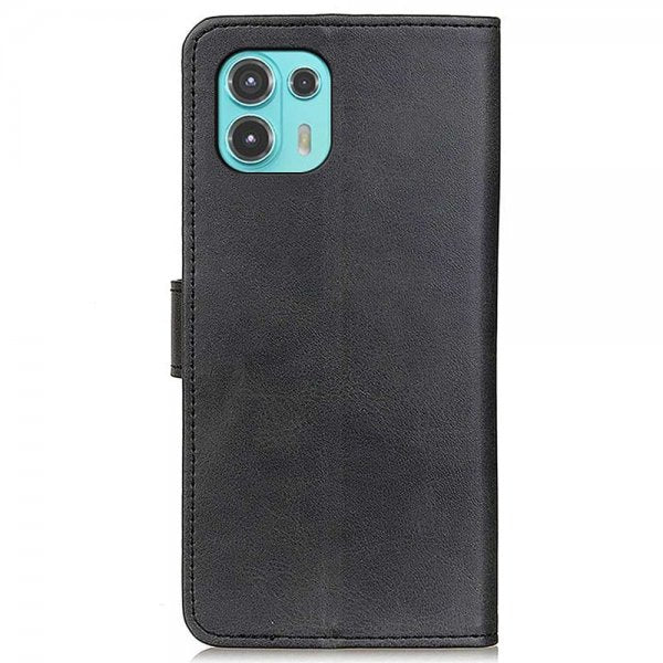 Motorola Edge 20 Lite Etui Skinntekstur Svart