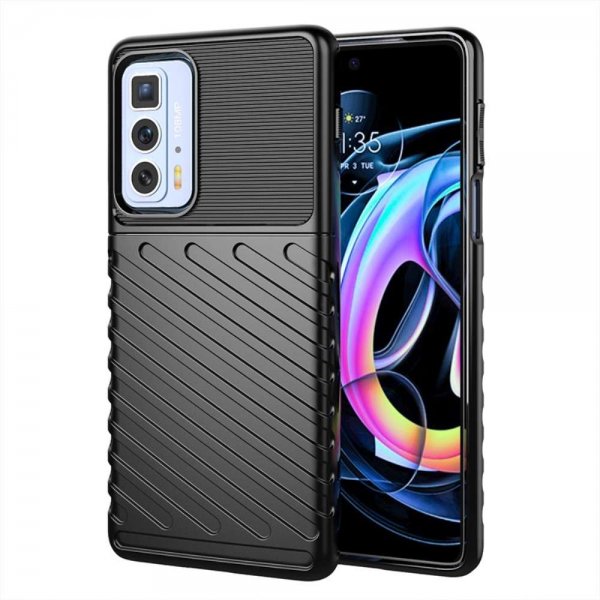 Motorola Edge 20 Pro Deksel Thunder Series Svart
