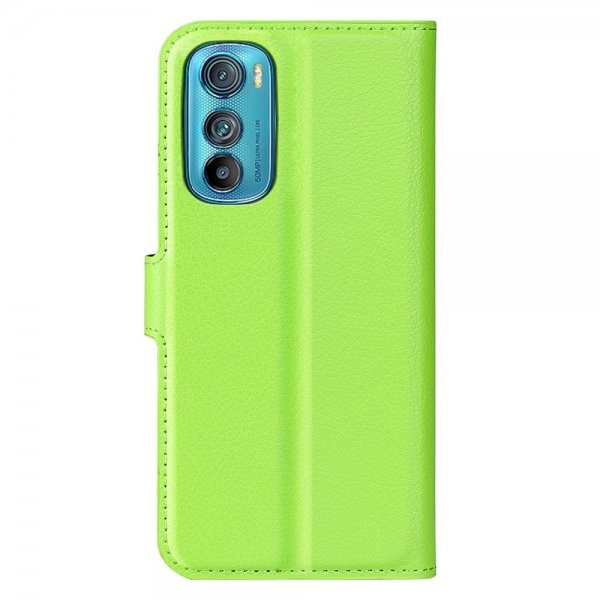 Motorola Edge 30 Etui Litchi Grønn