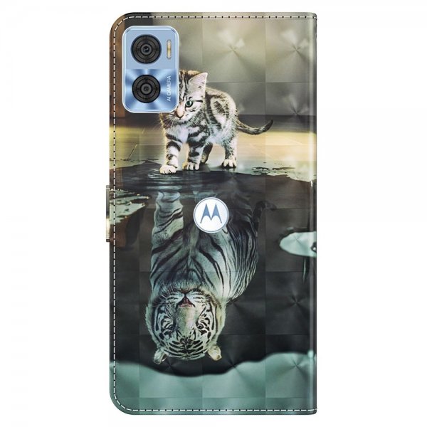 Motorola Moto e22i Etui Motiv Katt Og Tiger