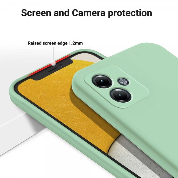 Motorola Moto G14 Deksel med Stropp Silikon Grønn