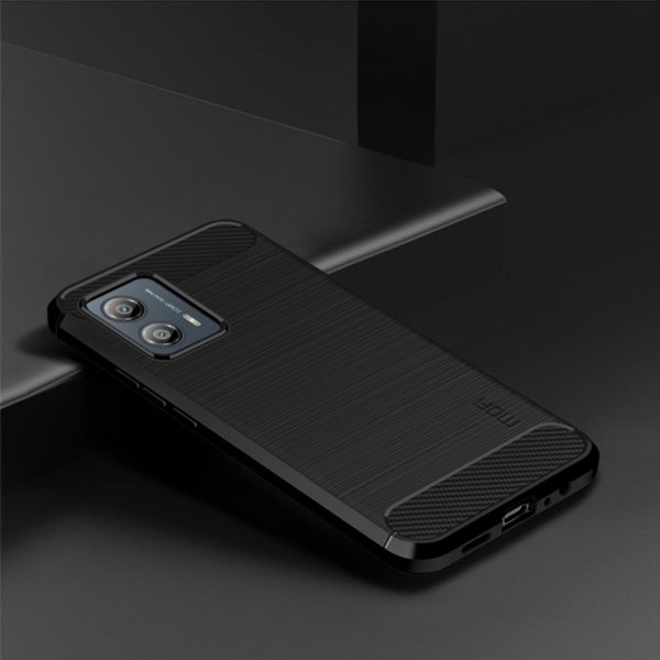 Mofi Motorola Moto G53 5G Deksel Børstet Karbonfibertekstur Svart