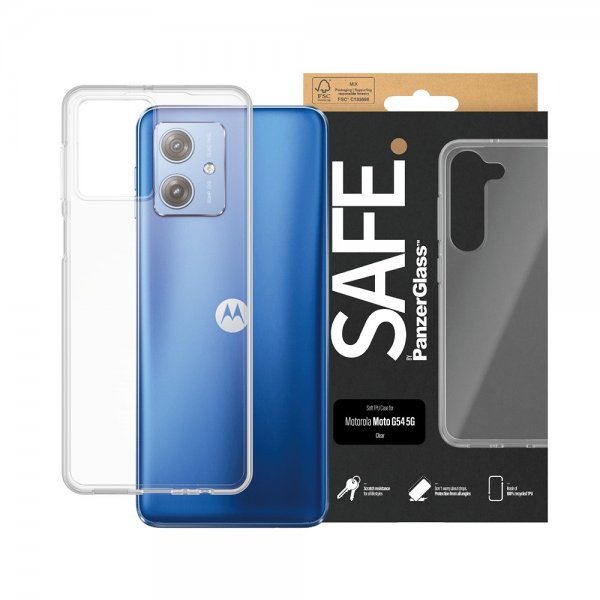 SAFE. by PanzerGlass Motorola Moto G54 Deksel Soft TPU Case Transparent