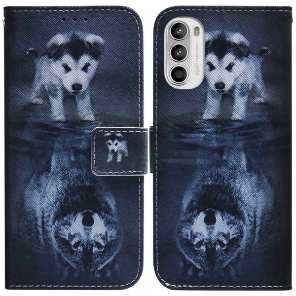 Motorola Moto G62 5G Etui Motiv Hund Og Ulv