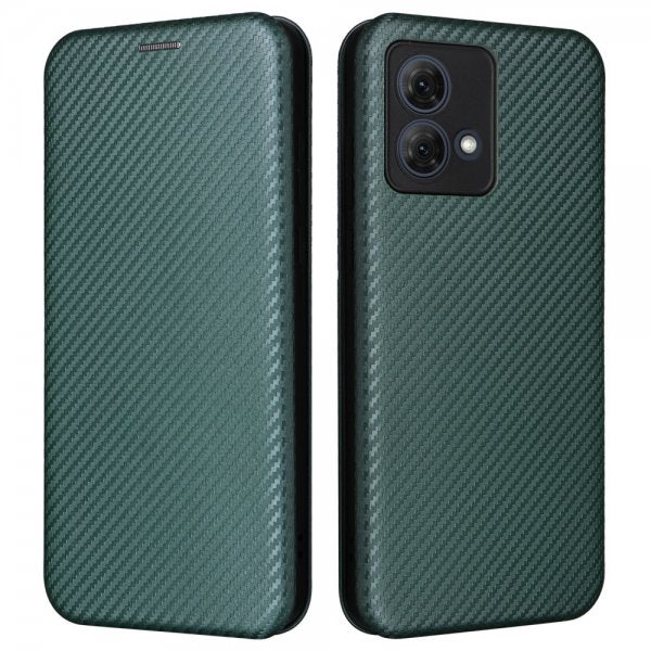 Motorola Moto G84 Etui Karbonfibertekstur Grønn