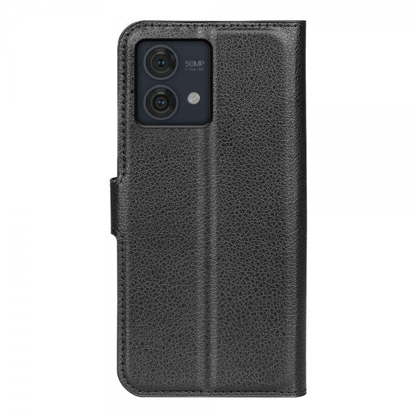 Motorola Moto G84 Etui Litchi Svart