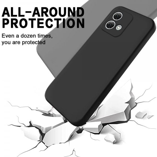 Motorola Moto G84 Deksel med Stropp Silikon Svart
