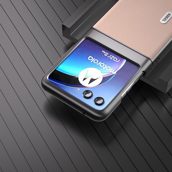 ABEEL Motorola Razr 40 Ultra Deksel Ekte Skinn Rosa
