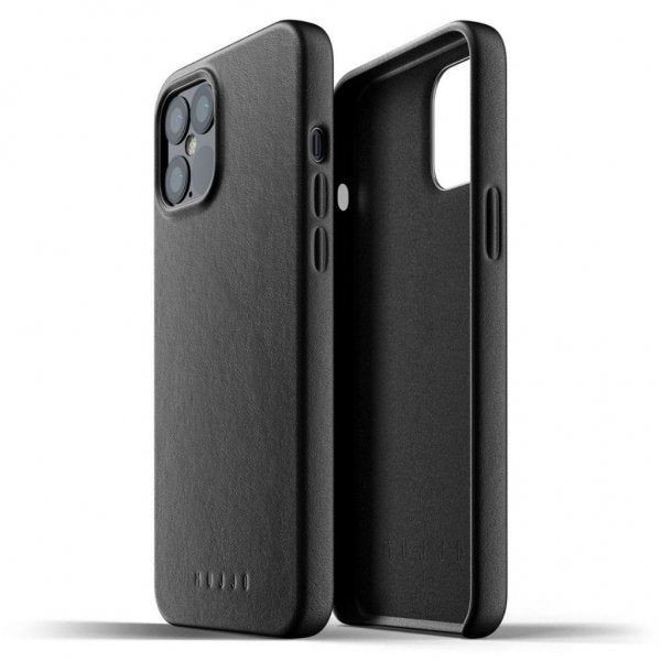 Mujjo iPhone 12 Pro Max Deksel Full Leather Case Svart
