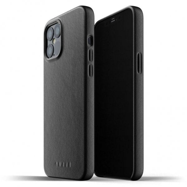 Mujjo iPhone 12 Pro Max Deksel Full Leather Case Svart