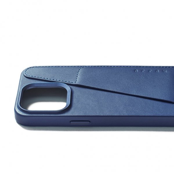 Mujjo iPhone 15 Pro Max Deksel Full Leather Wallet Case MagSafe Monaco Blue