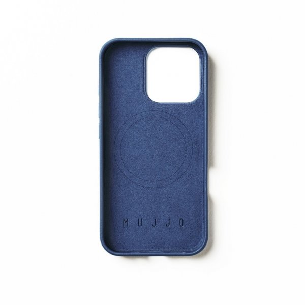 Mujjo iPhone 16 Pro Deksel Full Leather Case Monaco Blue