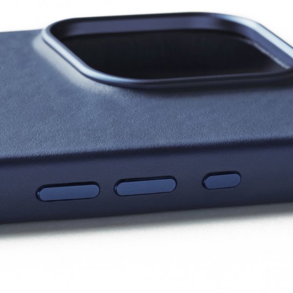 Mujjo iPhone 16 Pro Deksel Full Leather Case Monaco Blue