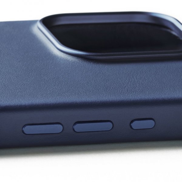 Mujjo iPhone 16 Pro Max Deksel Full Leather Case Monaco Blue