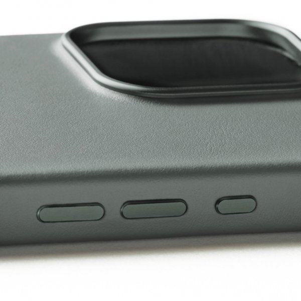 Mujjo iPhone 16 Pro Max Deksel Full Leather Case Green Smoke