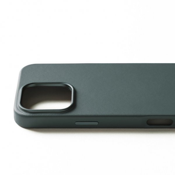 Mujjo iPhone 16 Pro Max Deksel Full Leather Case Livid Green