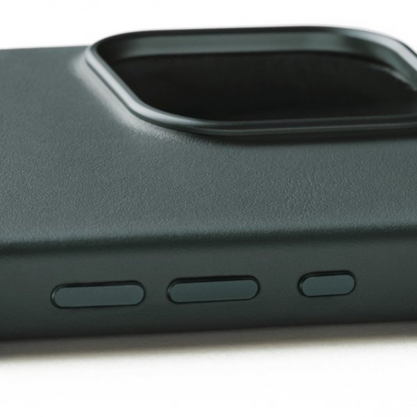 Mujjo iPhone 16 Pro Max Deksel Full Leather Case Livid Green