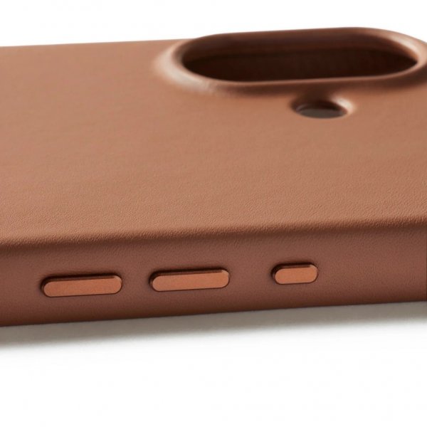 Mujjo iPhone 17 Deksel Full Leather Case MagSafe Tan