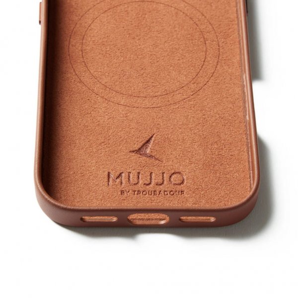 Mujjo iPhone 17 Deksel Full Leather Case MagSafe Tan