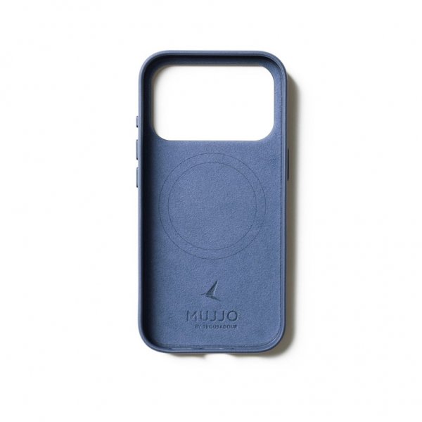 Mujjo iPhone 17 Pro Deksel Full Leather Case MagSafe Monaco Blue