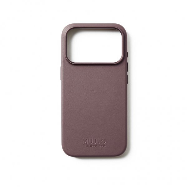 Mujjo iPhone 17 Pro Deksel Full Leather Case MagSafe Bronze Red